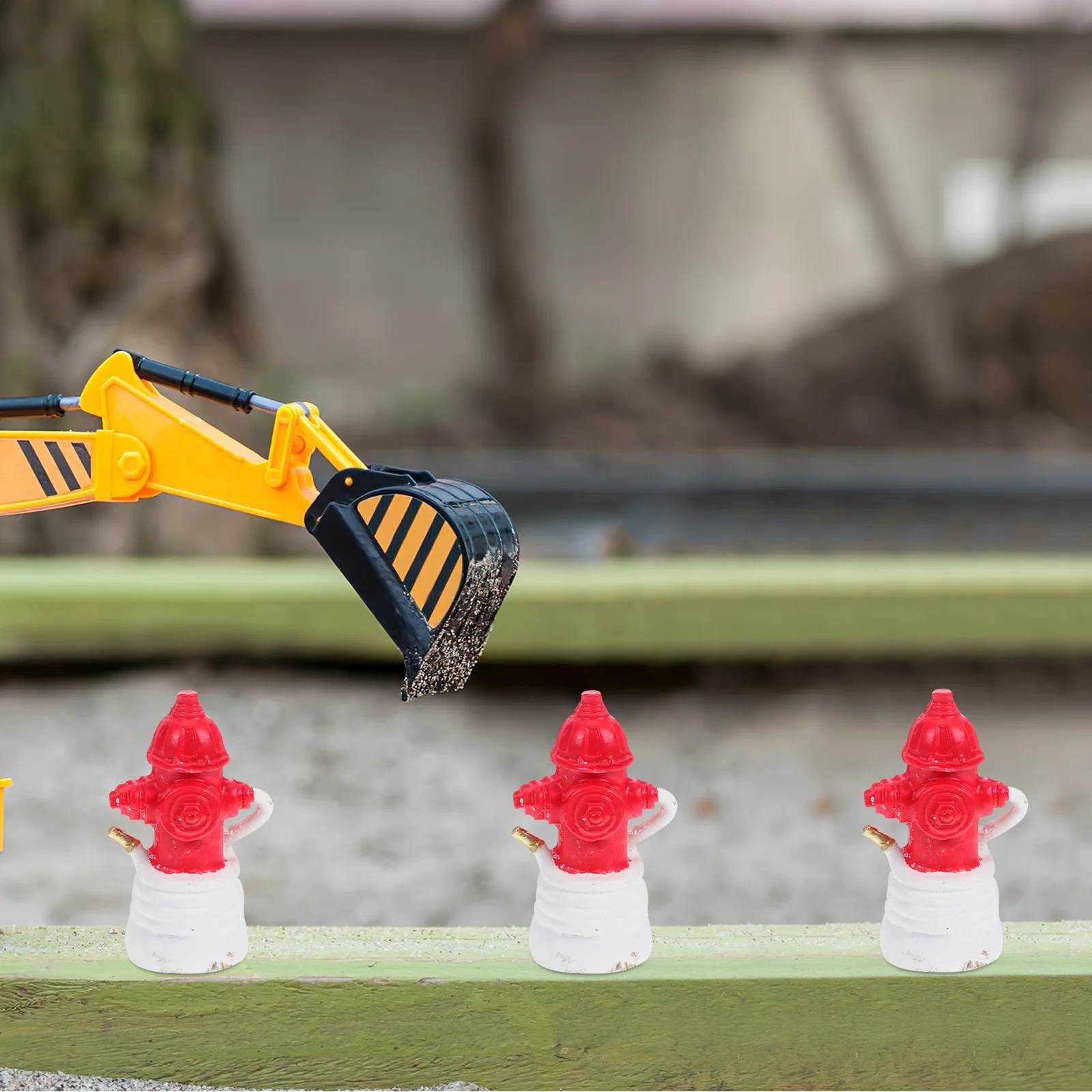 

Набор из 3 реалистичных миниатюрных скульптур пожарных гидрантов из смолы для декора сада, рабочего стола и интерьера (сделай сам)