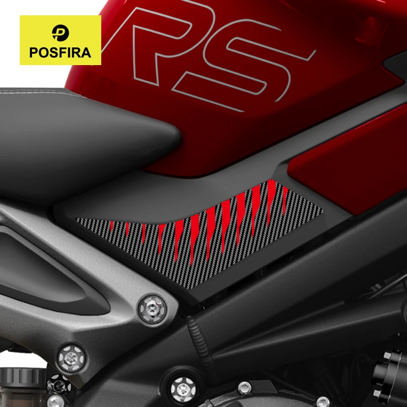 

POSFIRA Motorcycle Fuel Tank Panel Sticker Vinyl Decals for Triumph Street Triple 765 R RS 765R 765RS 2023-2026 2025 Accessories