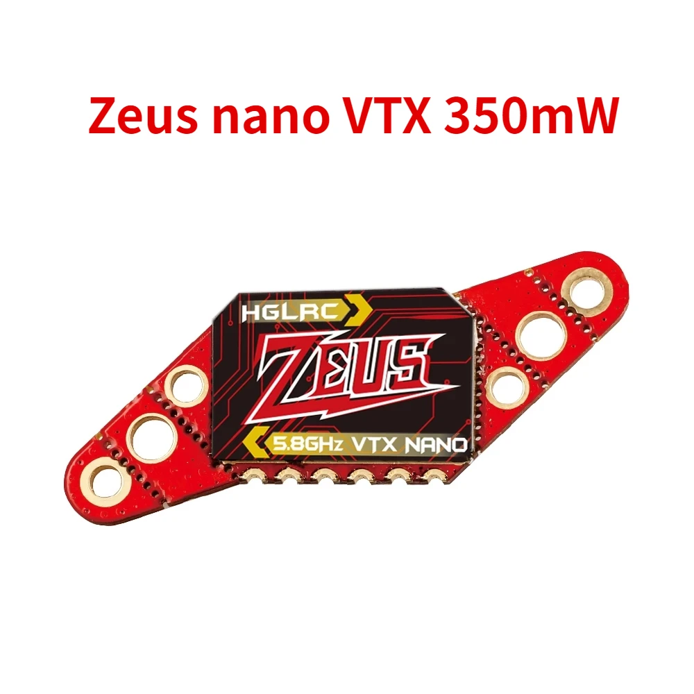 HGLRC Zeus nano VTX 350mW FPV 5.8G 2.4g 40CH Built-in Microphone 16/20/25.5mm Hole For RC FPV Transmitter VTX Multicopter