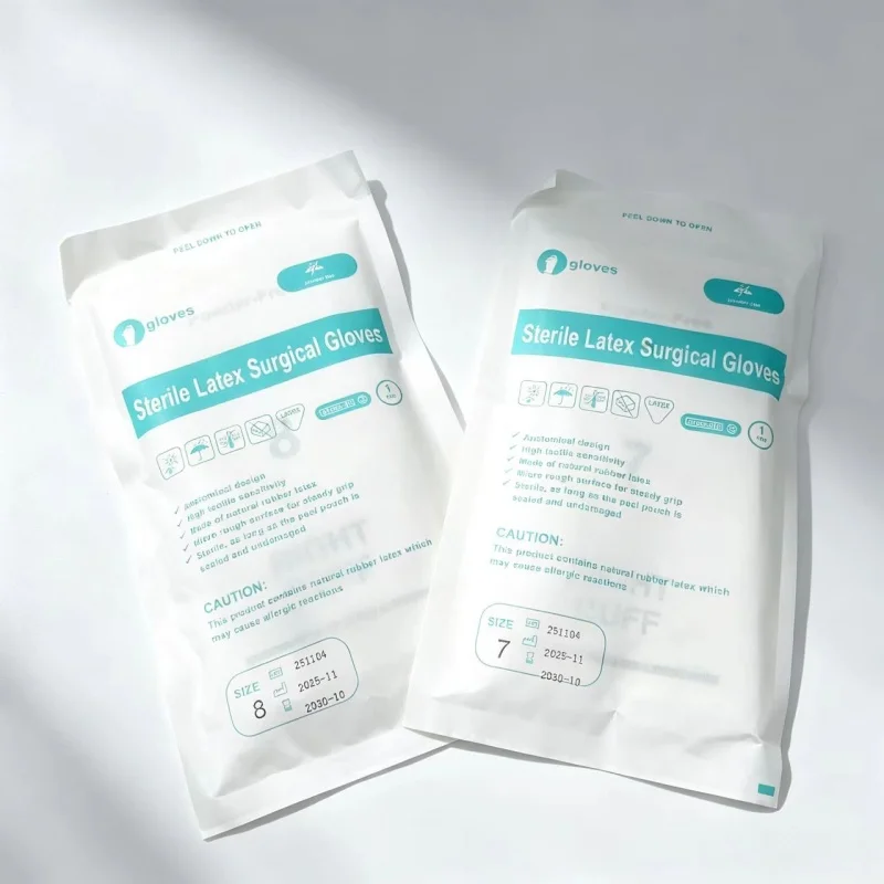 

Size 7.5 & 8 Thickened Disposable Latex Exam Gloves Powder Free Non Sterile Dental Home Use