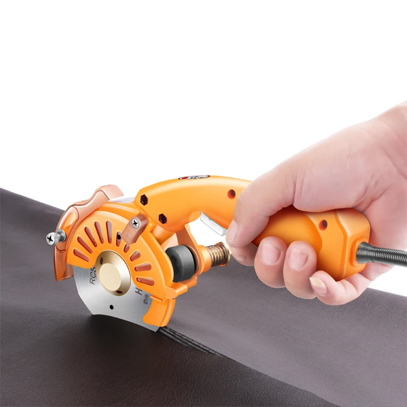 GJ-100C 100/110/125 مللي متر محرك مباشر الكهربائية شفرة مستديرة آلة قطع القماش التشذيب قابل للتعديل سرعة آلة قطع القطع