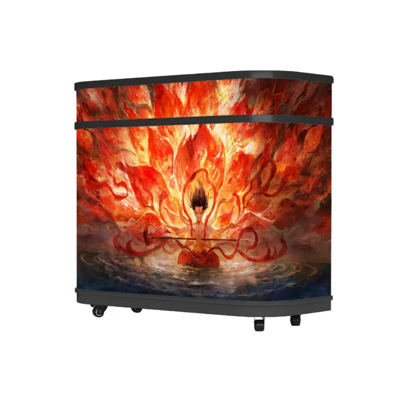 

LED front screen, full color high definition special-shaped soft module, creative screen indoor floor table advertising screen