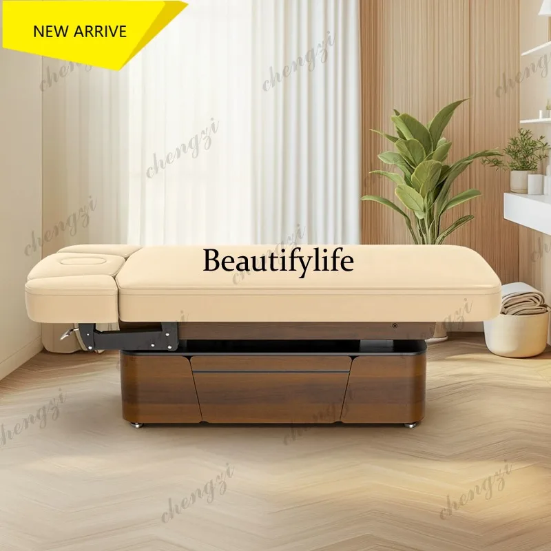 L181 Electric Beauty Massage Beauty Spa Bed Premium Hotel Bed Thickened Sponge Belt Storage Lift