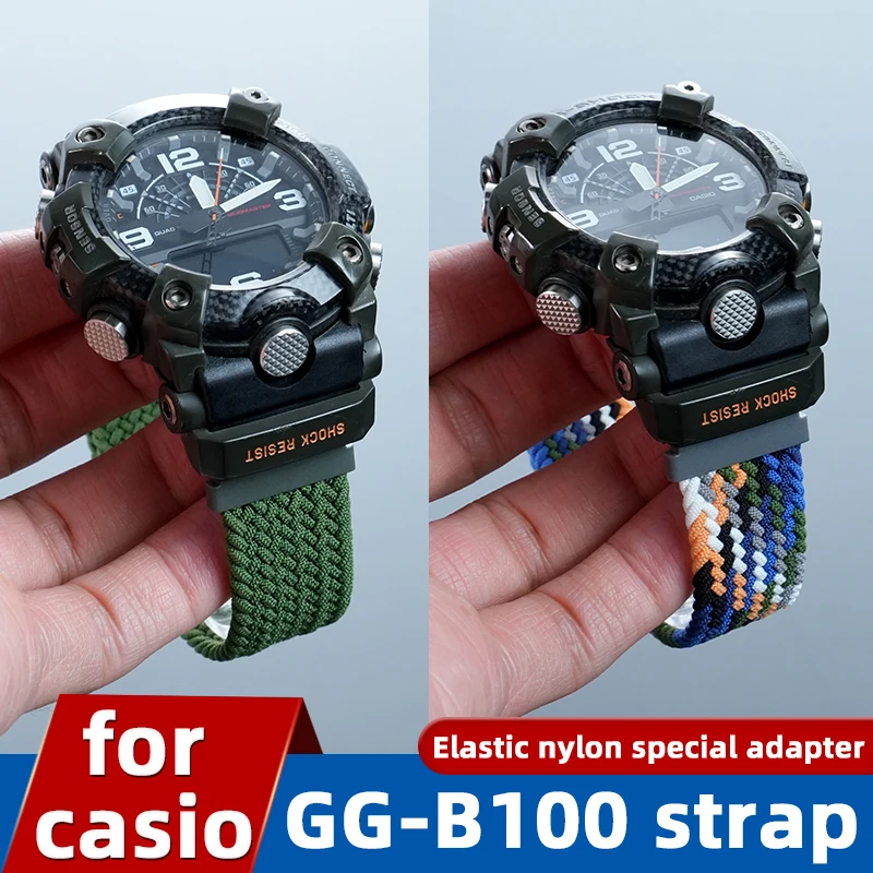 Nylon Elastic Watch Band Strap For CASIO G-SHOCK GG-B100 Mudmaster 5594 Outdoor Sports Replacement Watch Band Men