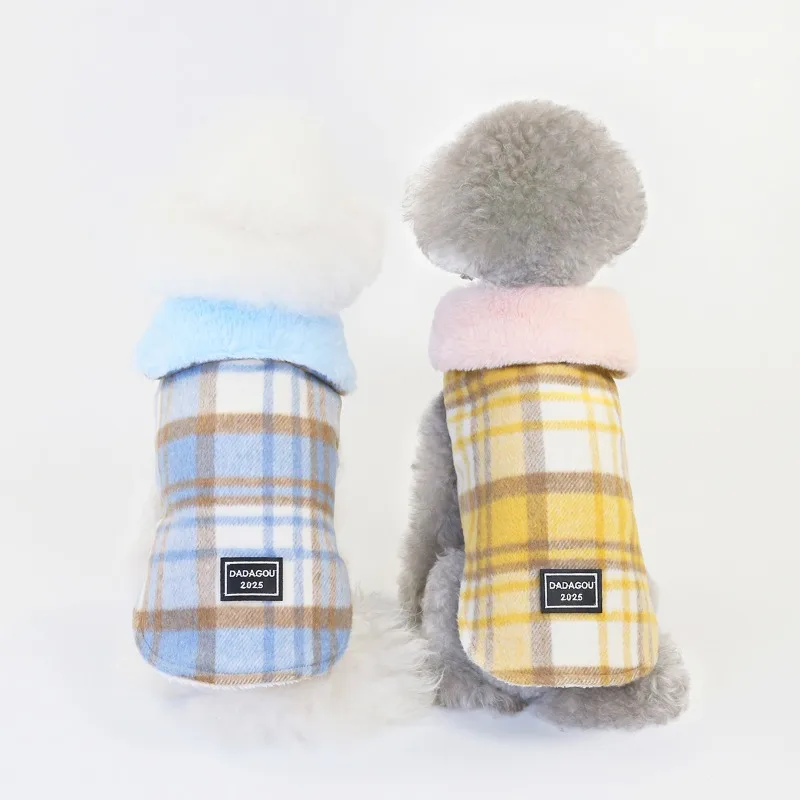 Dog Coat Pet Clothes Hoodies Warm Puppy Costumes Fashion Vest Jacket Winter Coat Hoodies Tricolor Woolen Cotton Jacket Clothes