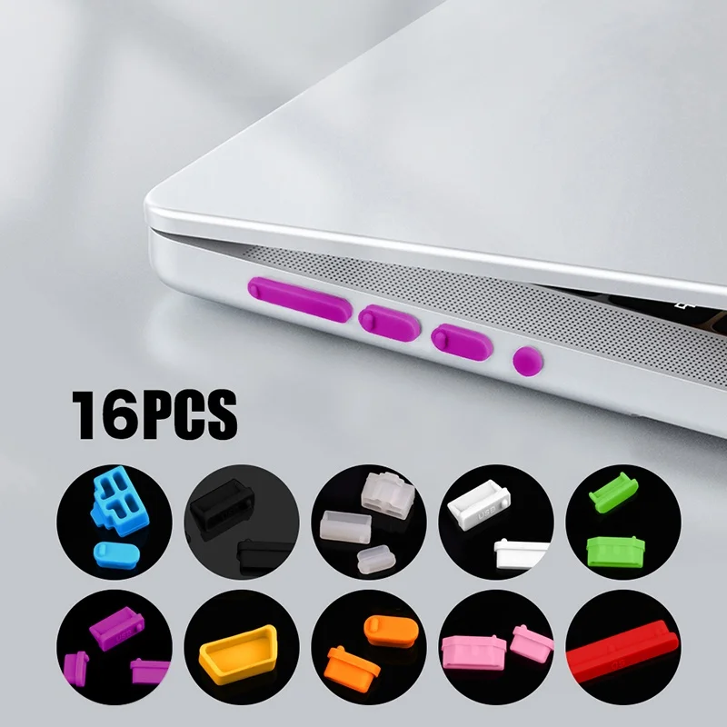 16 stücke Anti-staub Stecker Notebook Staubdicht Stopper Laptops Universal USB Staub Stecker Zubehör Computer Interface Wasserdichte Abdeckung