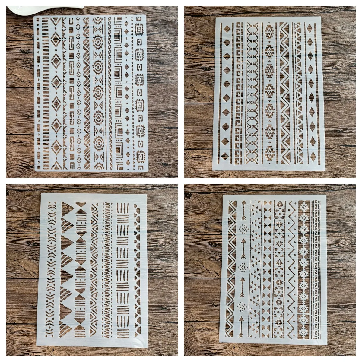 4 sztuk/zestaw A4 Mandala szablony malowanie kolorowanie tłoczenie księga gości Album dekoracyjny szablon ciasto wzornik paryż dekoracje