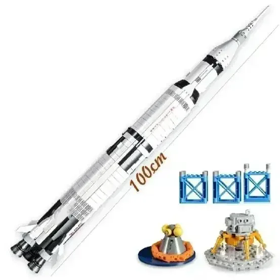 The Apollo Saturn V 92176 Building Blocks Space Rocket Idea Series Bricks Educational Toys For Children Birthday Xmas Gifts