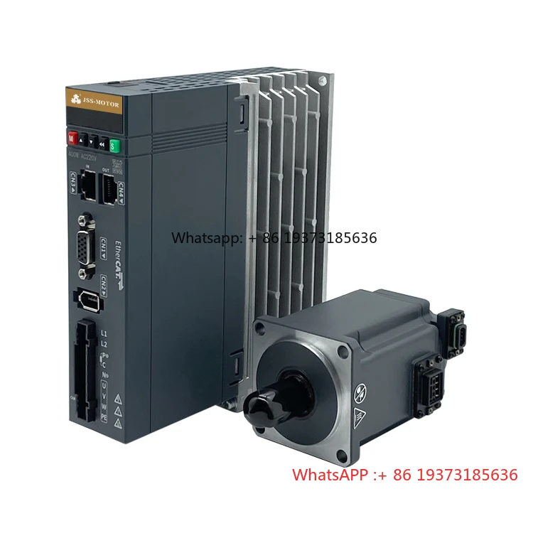 Single-Phase 220V 100W AC Servo Motor Kit 0.32nm 3000rpm AC Servo Motor and EtherCAT Servo Drive for 3D Printer CNC Machine