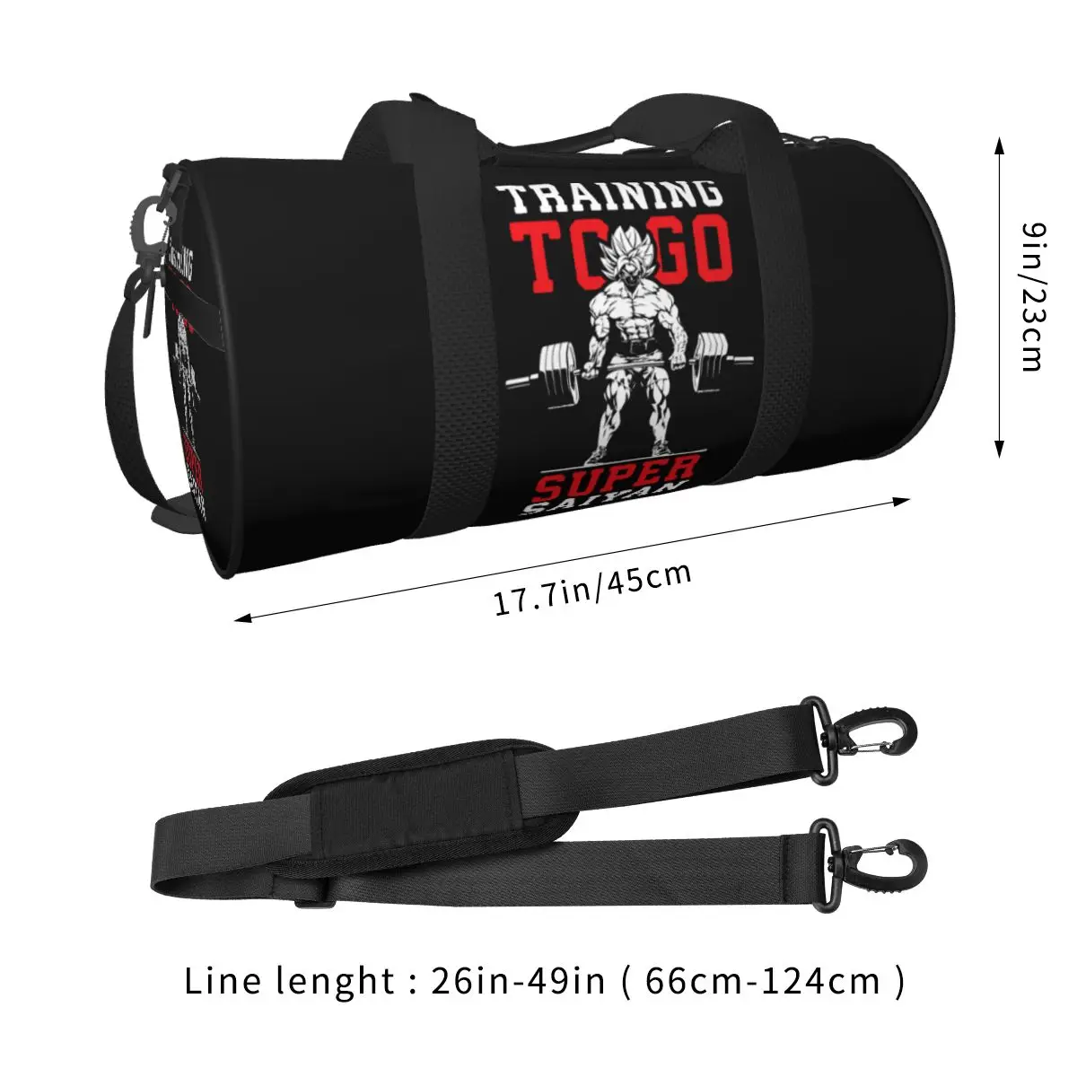 Anime Gym Motivational Sport Bags Strong Man Funny with Shoes Gym Bag Outdoor Male Female Pattern Handbag Luggage Fitness Bag