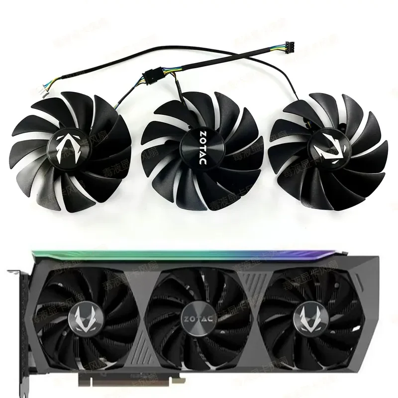Universal Fan for Zotye RTX 3070 3070 Ti 3080 3080 Ti 3090 AMP Trinity Graphics Card