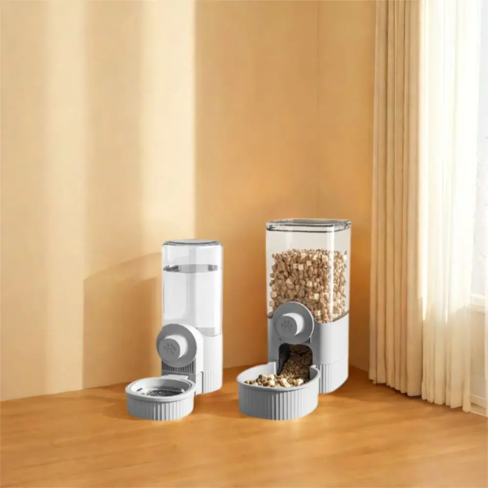 

Automatic Hanging Pet Food/Water Dispenser Transparent Large Capacity Cage Feeder Prevent Tipping Detachable Cat Water Bottle