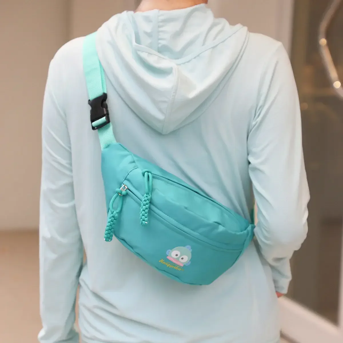 

Hello Kitty Bag Cute Canvas Printed Adjustable Crossbody Bag Anime Leisure Outdoor Sports Chest Bag