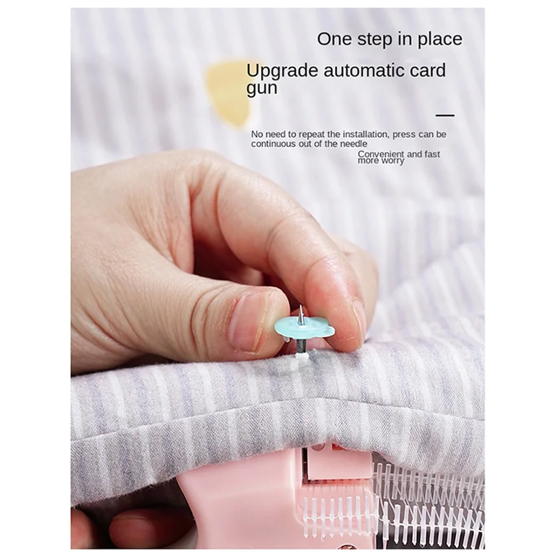 

A81M New Tag Gun, Soft Silicone Pinless Buckle, Safe Invisible Seamless Bed Sheet, Non-Slip Corner Quilt Cover