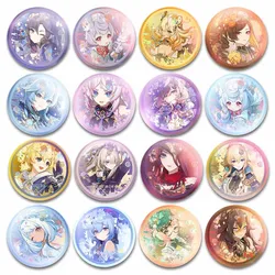 Genshin Impact Character Brooch Cute Cartoon Arlecchino Amber Beidou Badge Accessories DIY Decorative Enamel Pin for Cap Clothes