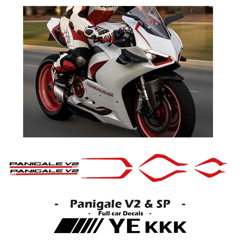 

Full Car Decals Fairing Shell Sticker Decals Line Hollow Out For DUCATI Panigale V2 SP Red and Black SP