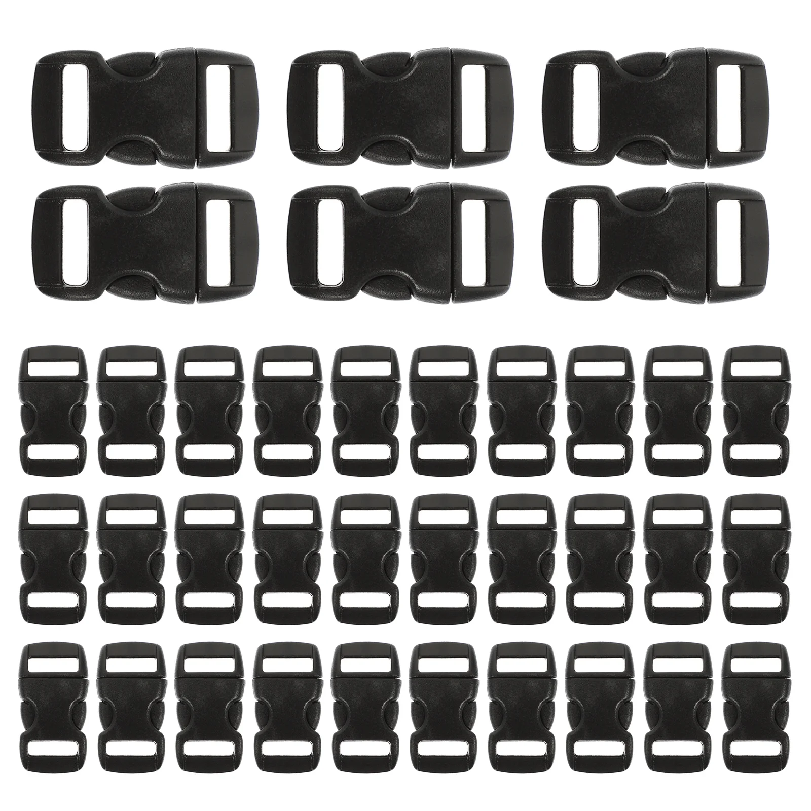 

100pcs Plastic Buckle For Backpack Luggage Replacement Durable Side Release Clip Fastener Multi-Function Strap Connector