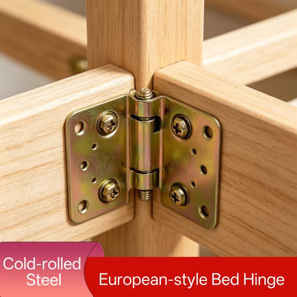 European-Style Bed Insert Solid Wood Heavy-Duty Bed Hook Bed Hinge Hidden Bed Hardware Furniture Connecting parts