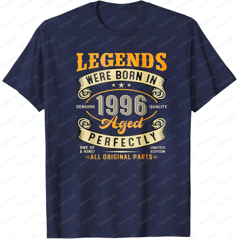 Legends Were Born in 1996 Aged Perfectly Summer Men T-Shirt Vintage Style Birthday Gift for Him Wear for Men Outfit Gift for Dad