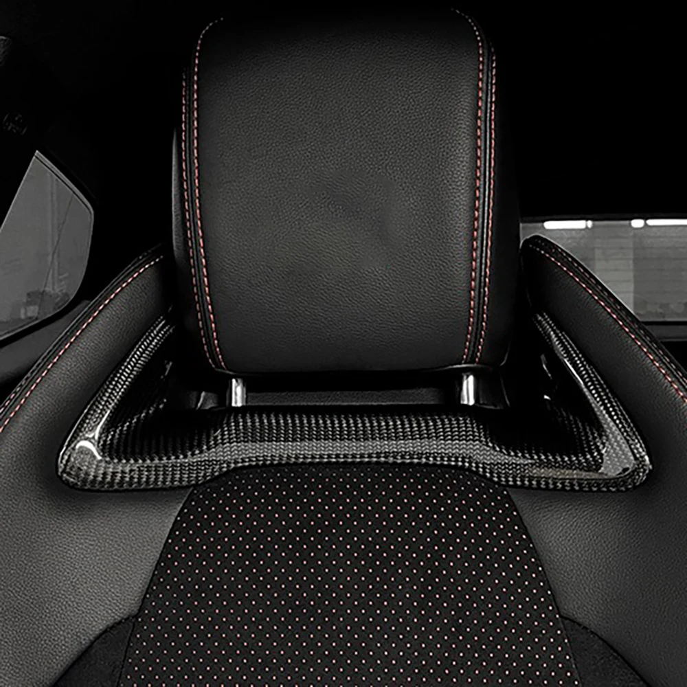 For Toyota Corolla GR 2023up Real Dry Carbon Fiber Front Seat Headrest Lower Panel Cover Car Accessories view 6