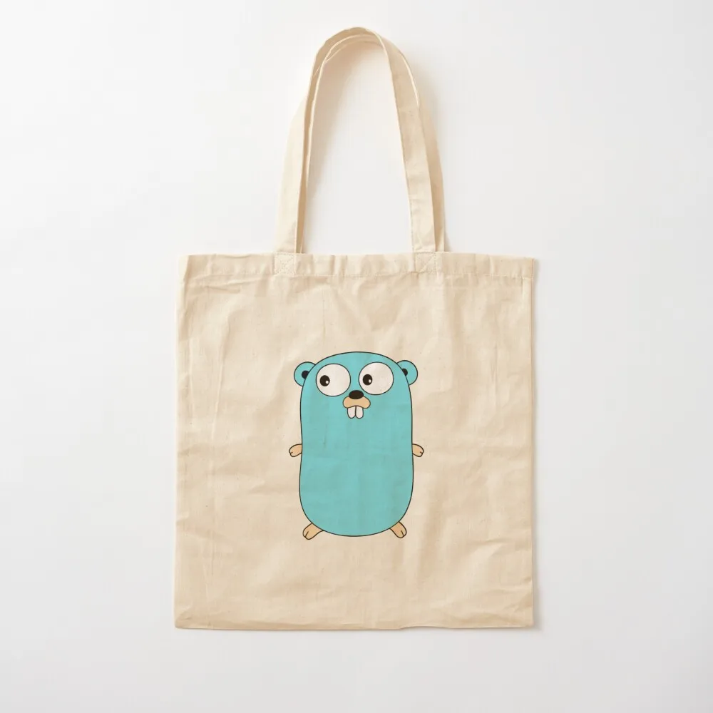 

The Go Gopher: Official Golang Logo (Black) Tote Bag custom bags tote bag men's