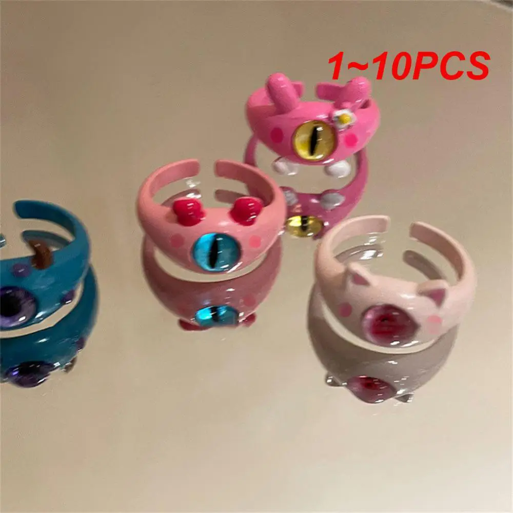 1~10PCS One-eyed Quirky Trendy One-eyed Monster Accessories Cute Fun Fashion Unique Ring Monster Ring Personalized Fashionable