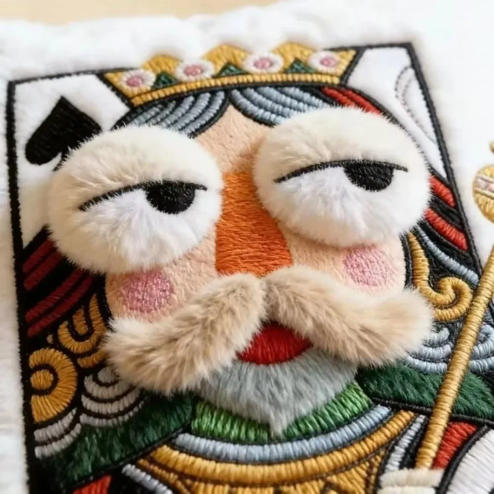 

Декоративная подушка для дома с мультяшной вышивкой, мягкая, причудливая, с большими глазами, в игровой тематике, квадратная, в стиле пэчворк, для спальни
