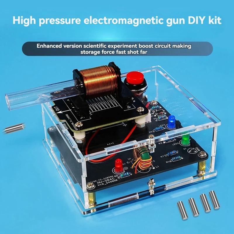 DC 3V Electromagnetic Transmitter DIY Electronic Kit, High-Voltage Electromagnetic Cannon, Mini Voltage Converter Module