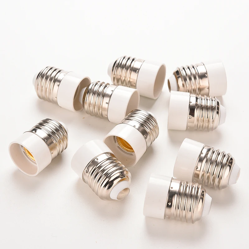 Novo 5 pçs e27 para e14 base led lâmpada adaptador conversor parafuso soquete
