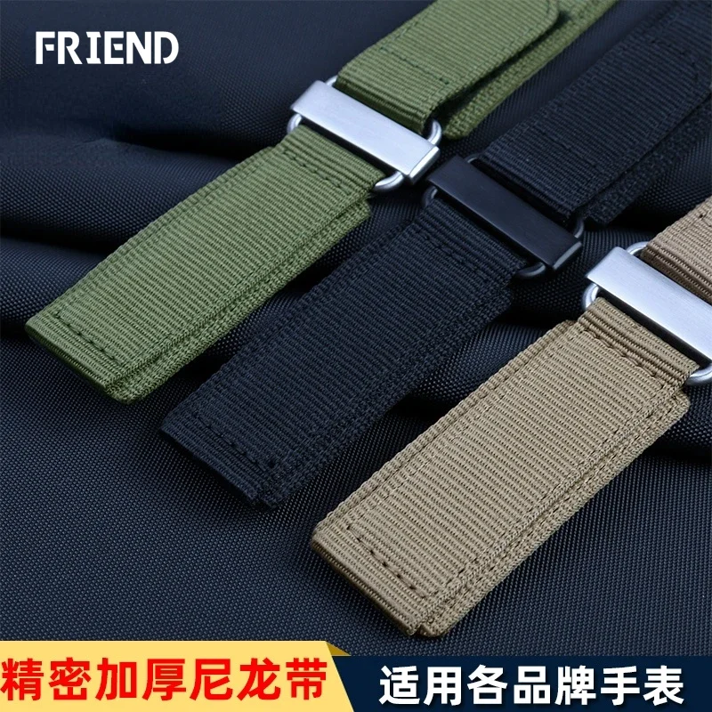 Suitable for Panerai Bell & Ross Nylon Strap hook and loop BR Watch Band Rough Outdoor 24mm