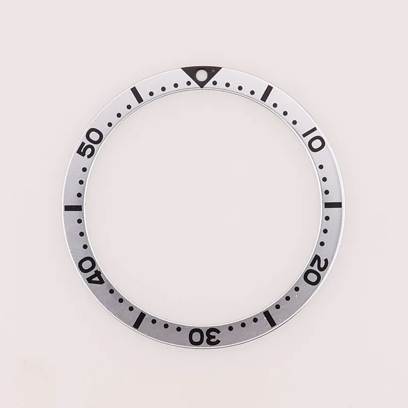 38MM White Seiko Aluminum Watch Bezel Insert for Cases NH36 NH35 Movement Men's Replacement Parts