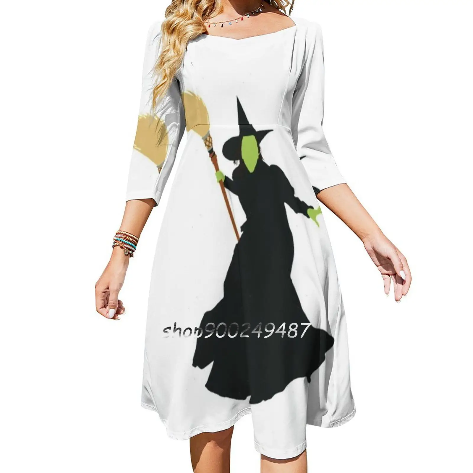 Wicked Witch Women Spring Autumn Long Sleeve Dress Female Casual Dress Oz Dorothy Wicked Toto Wizard Wicked Witch Glinda Tinman