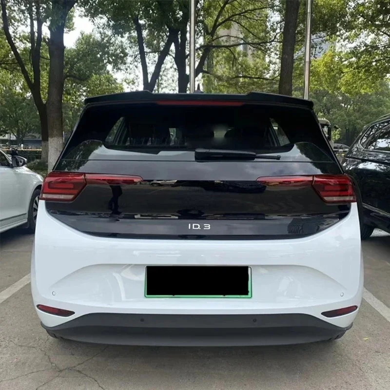 Rear Spoiler Cap For Volkswagen ID.3 Mk1 2019-2023 Extensions Flaps Wing Car Rear Trunk Roof Spoiler Body Kits