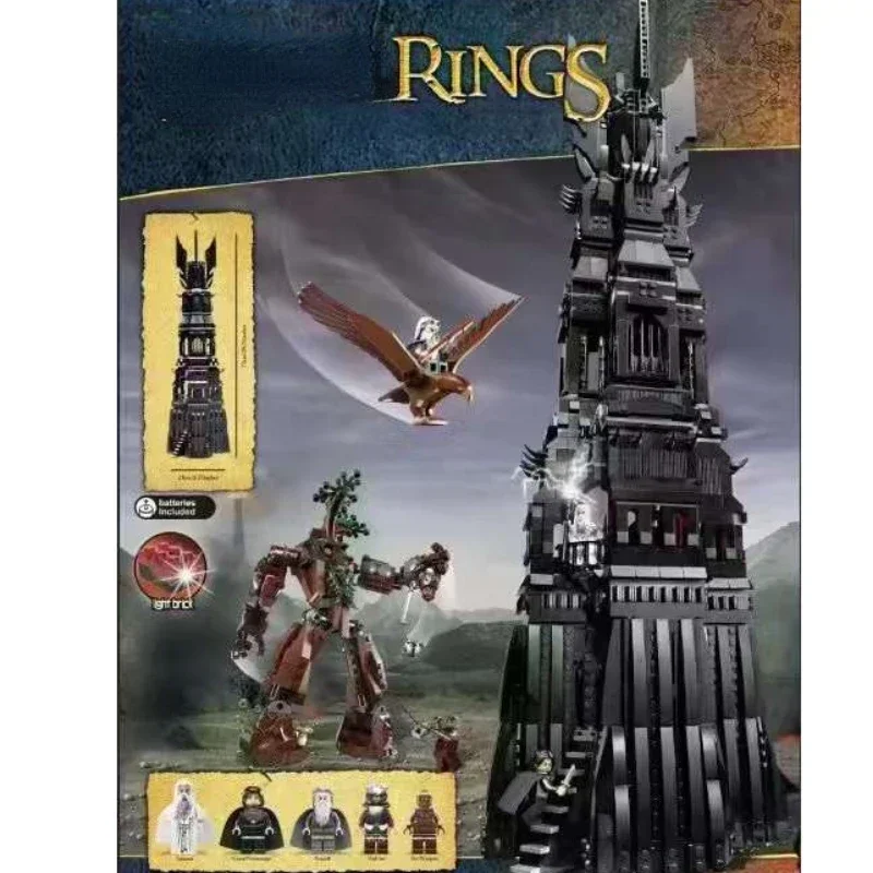 หอคอยแห่ง orthanc อิฐบล็อกตัวต่อ compatible112501 2359ชิ้นของเล่นเพื่อการศึกษาของขวัญวันเกิดของเด็กผู้ชาย16010 10237ในสต็อก