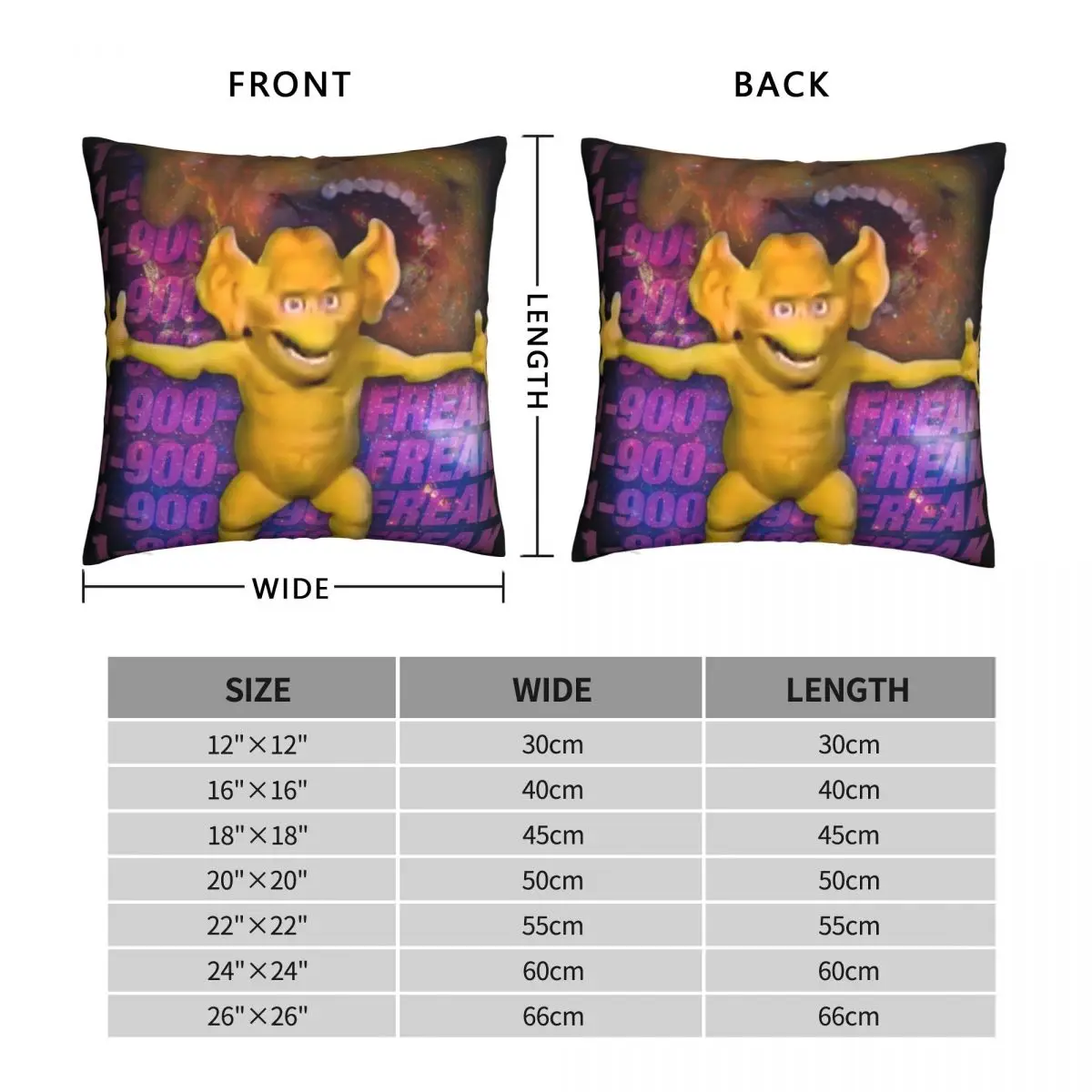 Freddie Freaker Square Pillowcase Polyester Linen Velvet Printed Zip Decorative Room Cushion Cover Wholesale