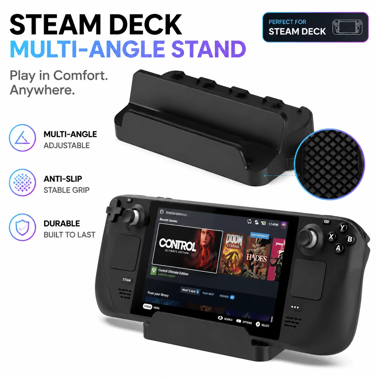 Universeller Spielkonsolen-Ständer für Nintendo Switch, Switch 2, Steam Deck, Tablet-Aufbewahrung, Display-Basis, Gaming-Zubehör