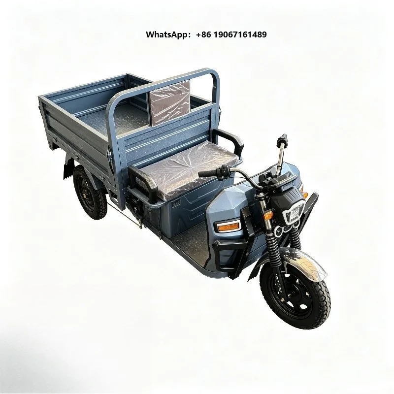 Open Body Electric 3 Wheeler Durable Electric Cargo Tricycle for Farm Harvest Small Business Delivery xyl