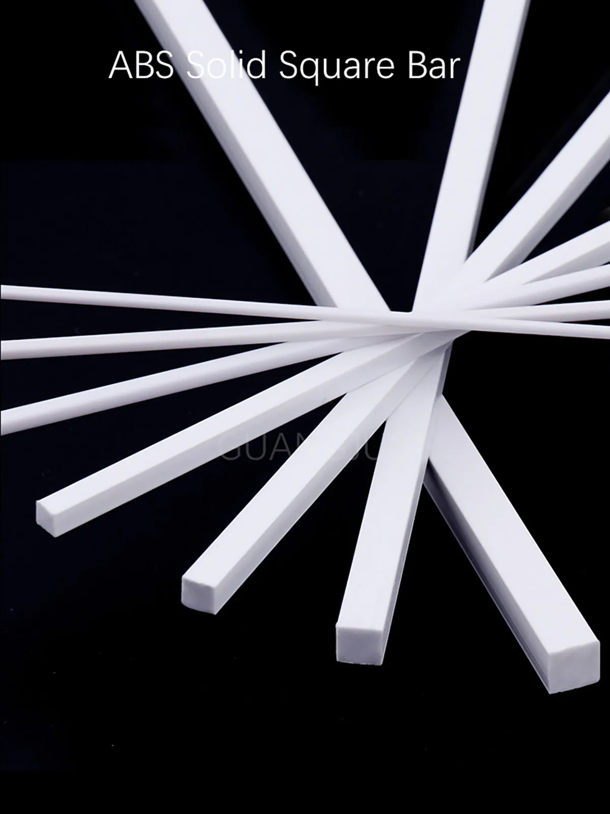 Length 500mm ABS Plastic White Square Rod Stick For Architecture Model Making 1x1 1.5x1.5 2x2 3x3 4x4 5x5 6x6mm