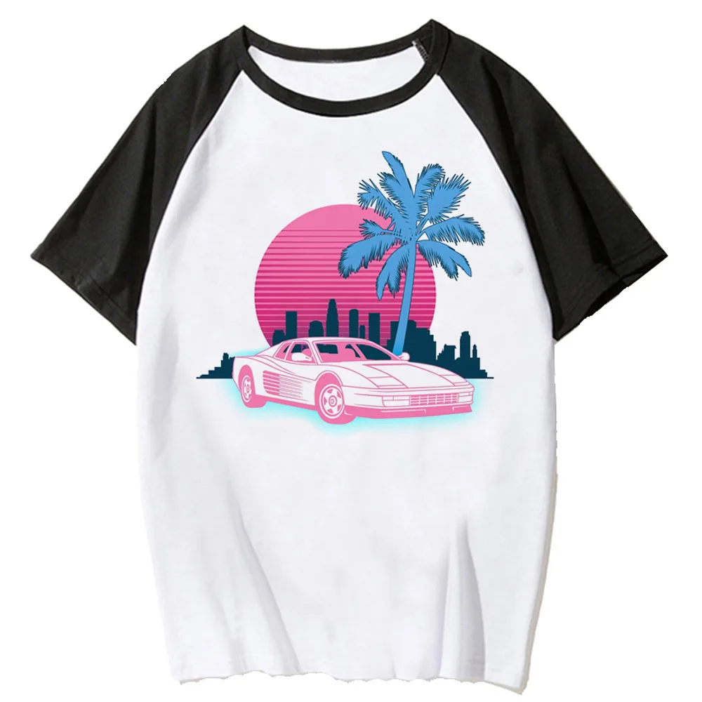 تي شيرتات ميامي للنساء ، ملابس يابانية مضحكة ، تيشيرتات مصممة ، فتاة #3