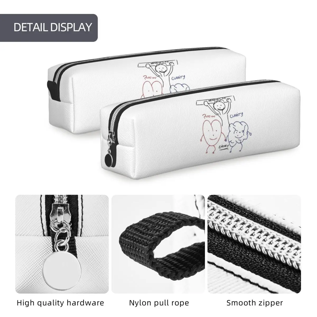 Arteta's Passion, Clarity And Energy Whiteboard Drawing Pencil Cases Pen Bags Pen Box Office Pencil Pouch Cosmetic bag