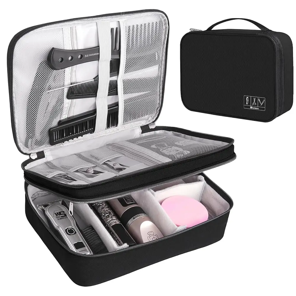 

Сумка-кейс для парикмахерских инструментов, профессиональный набор аксессуаров для барберов, чехол для машинок для стрижки и принадлежностей