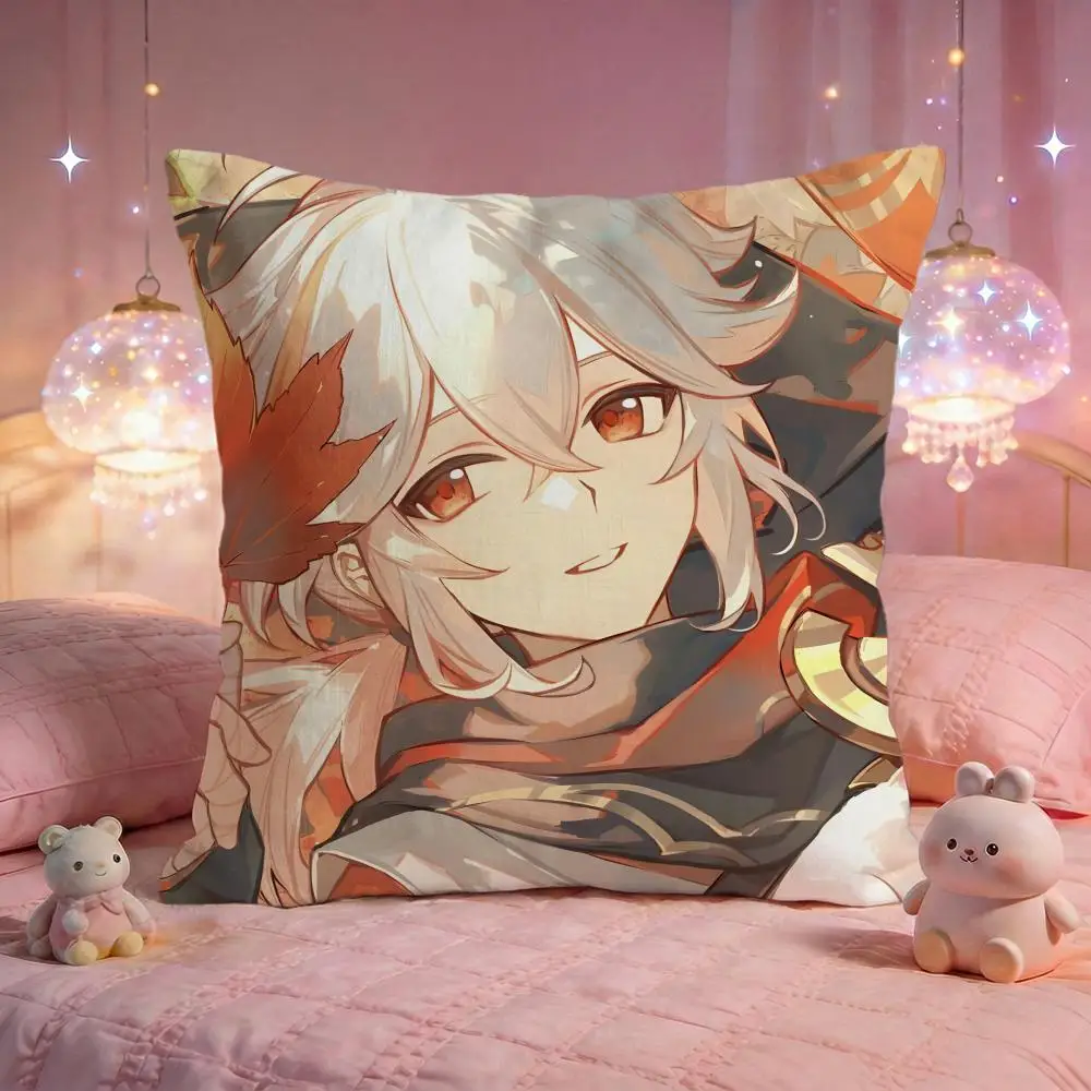 Kaedehara Kazuha genshin Cushion Cover Premium Comfort Reversible Pillow Cove -Two in One Design for Any Room & Car Interior