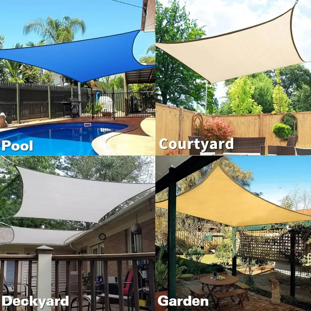 Imagem -06 - Bloco Canopy Toldo Shelter Tecido Pano uv Sun Shade Sail Areia Oversize Retângulo Tela 20 X26 uv