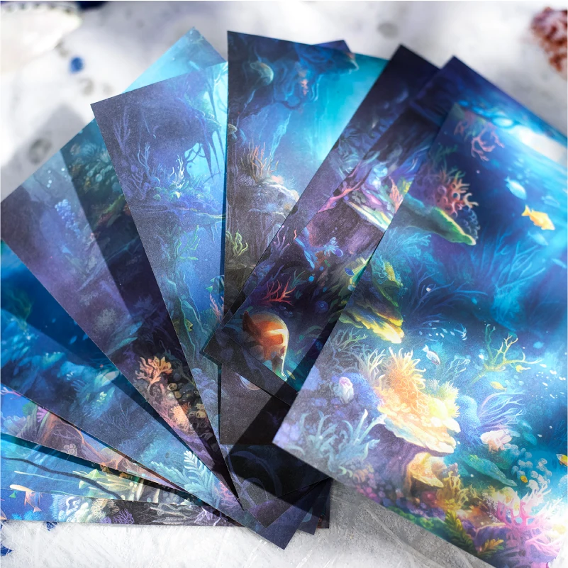 مادة ورقية عالمية عتيقة تحت الماء ، سلسلة آثار غواصة ، مجلة خردة ذاتية الصنع إبداعية ، ديكور قرطاسية ، 30 ورقة #6