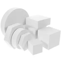 8 Pcs Cosmetics Photo Props Foams Geometry Cube Photography White Decor Jewelry Polymer Photoshoot Makeup Products