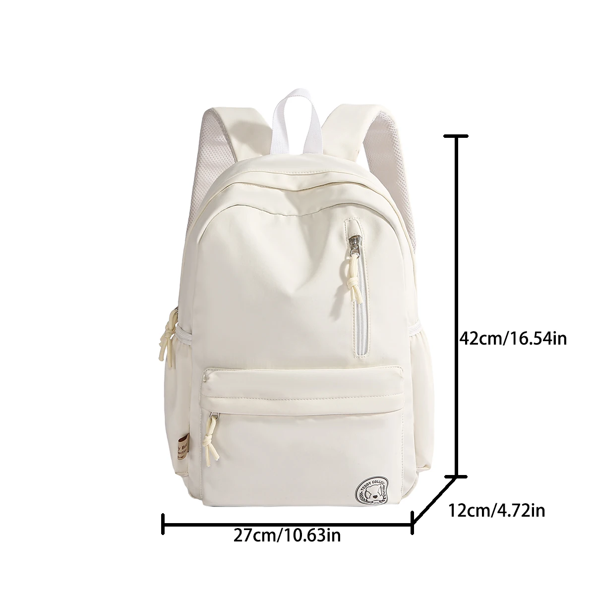 حقيبة ظهر لموسم العودة إلى المدرسة، حقيبة كتب مبطنة بلون سادة مع منظمة متعددة الجيوب، أشرطة قابلة للتعديل وسحاب للاستخدام اليومي #2