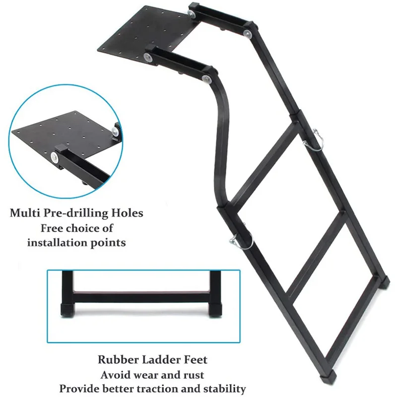 Universal Accessories Pickup Tailgate Step Truck Ladder Car Rear Door Extension Foldable Step Ladder