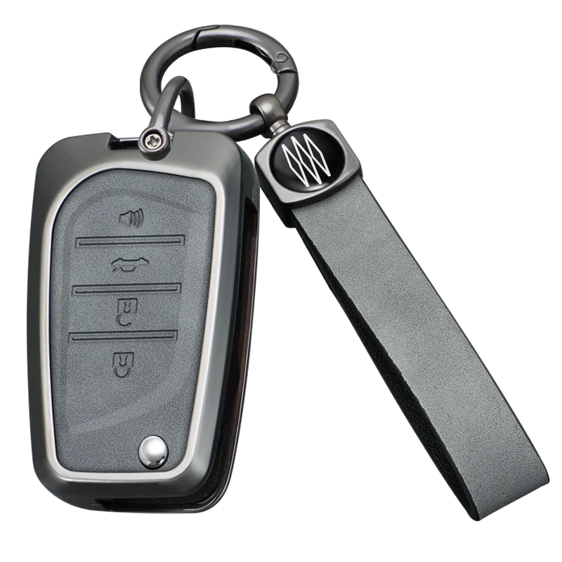 Car Zinc Alloy Leather Flip Key Case Cover Holder For Toyota RAV4 RAV-4 Levin Camry Reiz Highlander Corolla VA2 Accessories