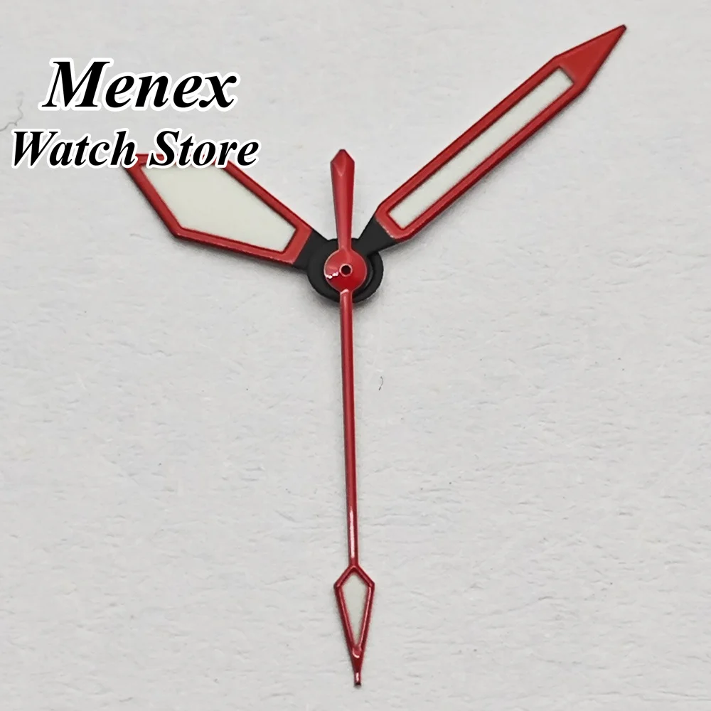 

Стрелки для часов NH35, черно-красные, 8ммX12ммX12.5мм, с зеленым люминесцентным покрытием, подходят для механизмов NH35 NH36, аксессуары и запчасти для часов