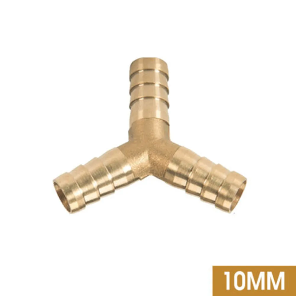 Convenient Connector 3 WAY Joiner All Copper Material Brass Fuel Hose Joiner Tee Connector Garden Tool Accessories